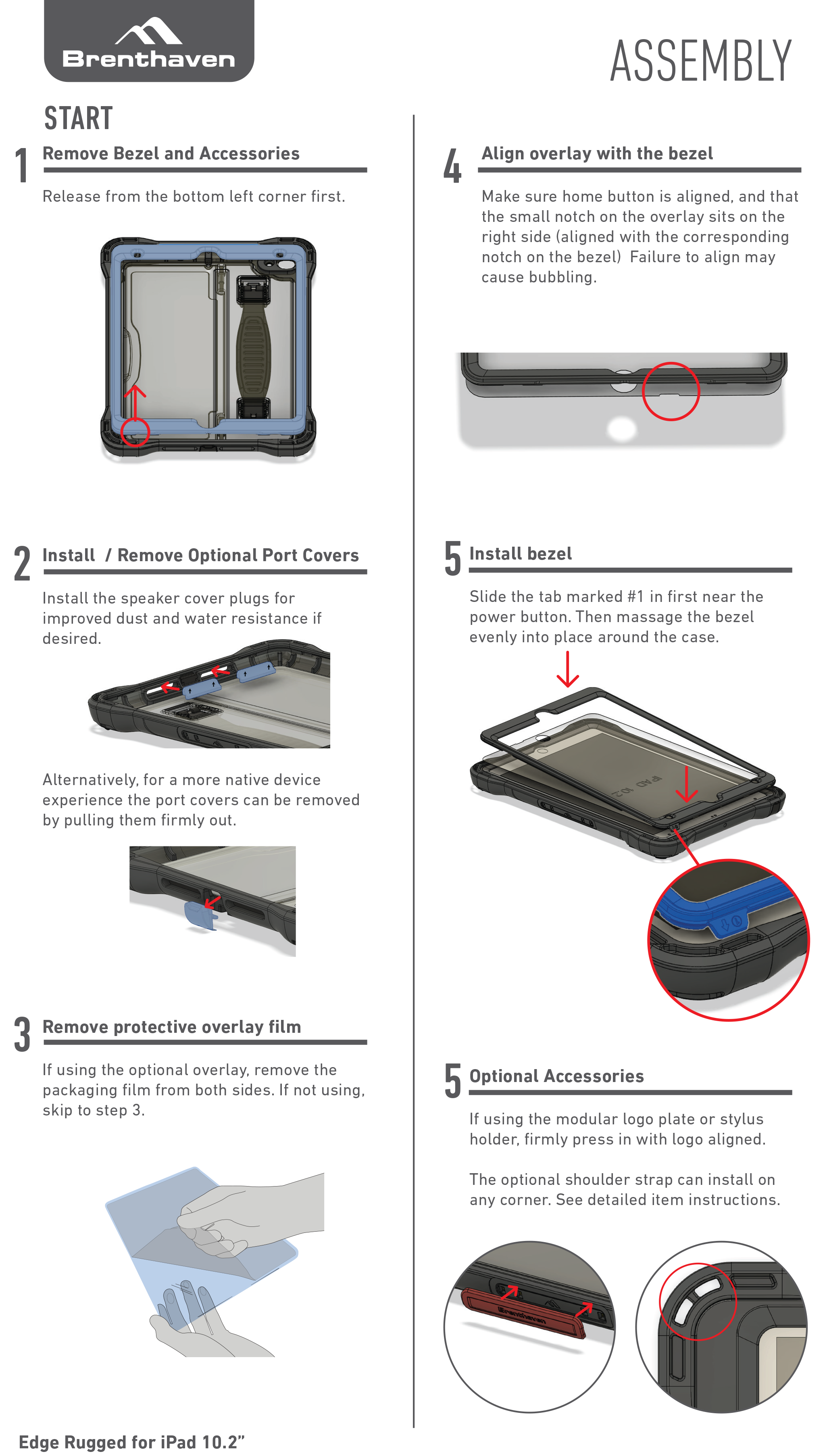 Edge Rugged for iPad (9th Gen/8th Gen/7th Gen) Assembly instructions